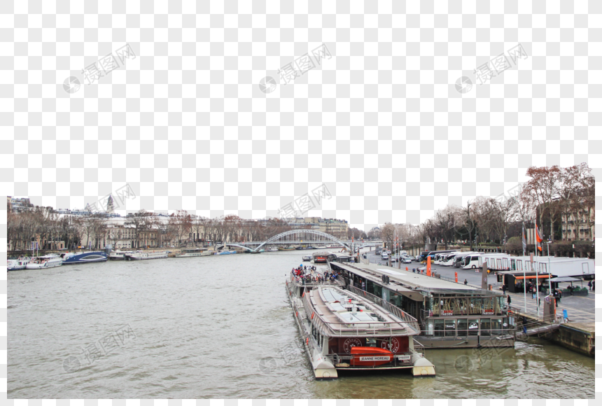 巴黎塞纳河上的游船图片