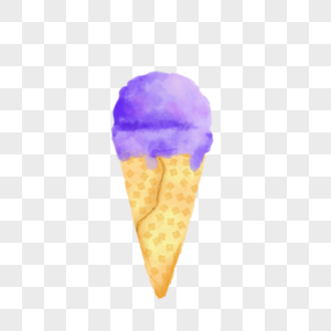 紫色的冰激凌图片
