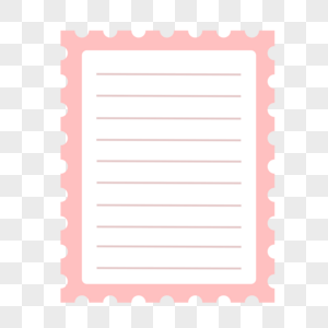 简约粉色信纸边框对话框图片