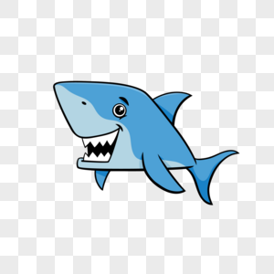 蓝色鲨鱼矢量鲨鱼高清图片
