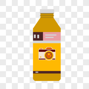 手绘卡通小清新饮料橙汁元素图片