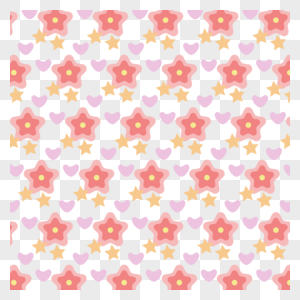 粉红花朵星星爱心底纹图片
