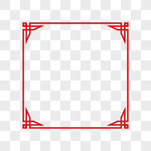中式边框红色底纹图片