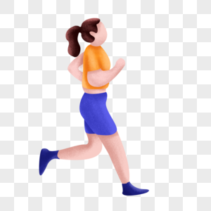 跑步运动的女孩图片