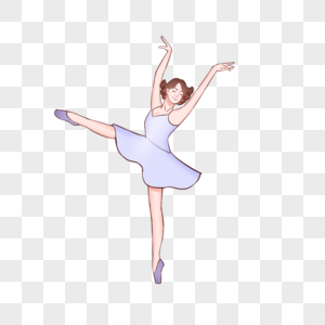 舞蹈班跳芭蕾舞的女孩高清图片