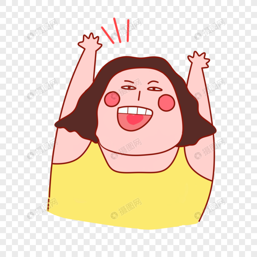 卡通胖女孩可爱表情包