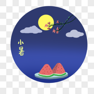 夏天的夜晚和西瓜图片