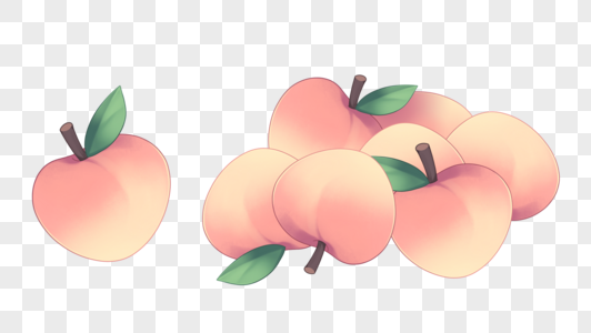一堆桃子图片