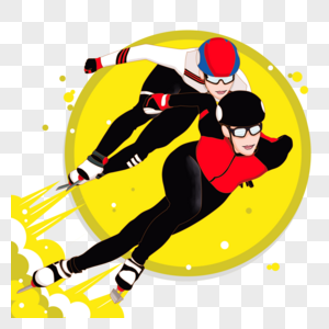 轮滑运动员手绘轮滑运动员高清图片