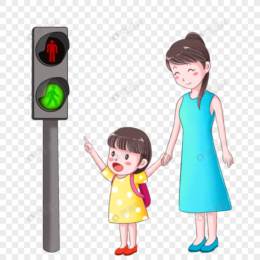 过马路看红绿灯