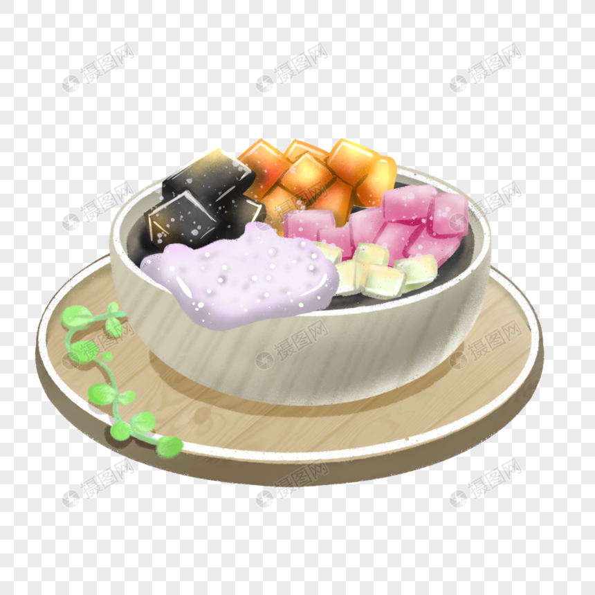 夏天清凉点心芋圆烧仙草