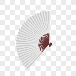 白色折扇白色波点扇子高清图片
