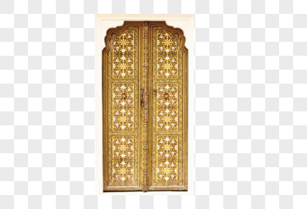 印度斋普尔城市皇宫传统的门图片