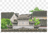 江南古镇屋顶图片