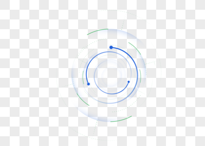 蓝色科技圆环光效图片