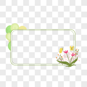 植物线条花草边框图片