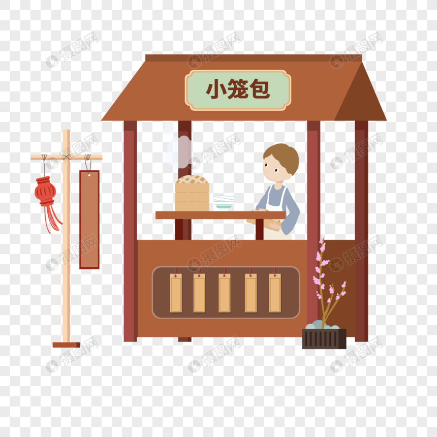 免抠元素 手绘/卡通元素 小吃店 小吃店.