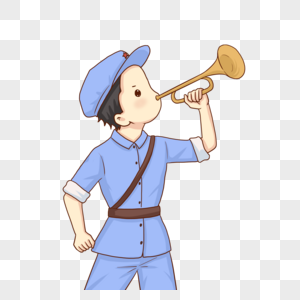 吹集结号军人元素