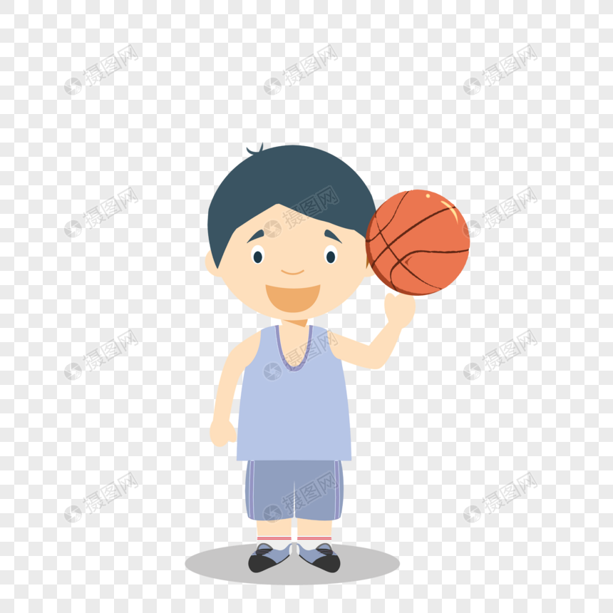 手指转球的运动员元素素材PNG格式_设计素材