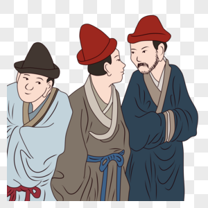 古代人物国画风高清图片素材