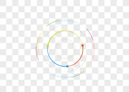 彩色圆环效果光效元素图片