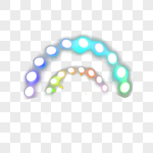 彩色圆环光点效果元素图片