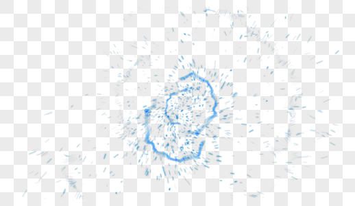 蓝色放射星点光效效果图片