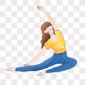 夏日瑜伽健身女孩图片