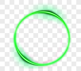 绿色圆环荧光效果元素高清图片
