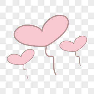 粉色桃心气球图片