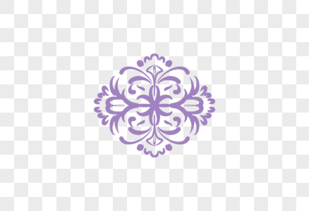 紫色单个古典纹样图片