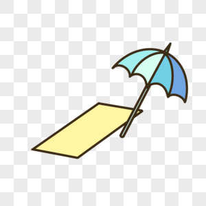 沙滩海浪遮阳伞图片