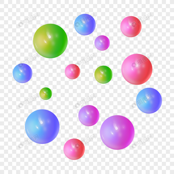 彩色飘浮球图片