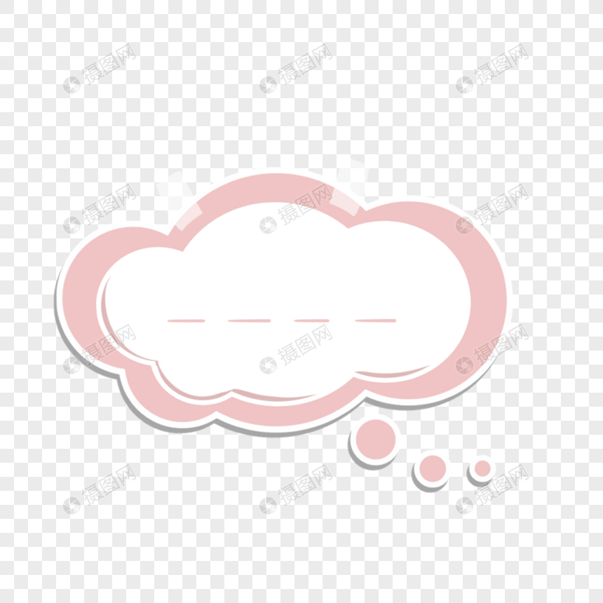 手绘云朵可爱对话框图片