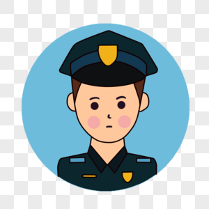 卡通警察头像图片素材