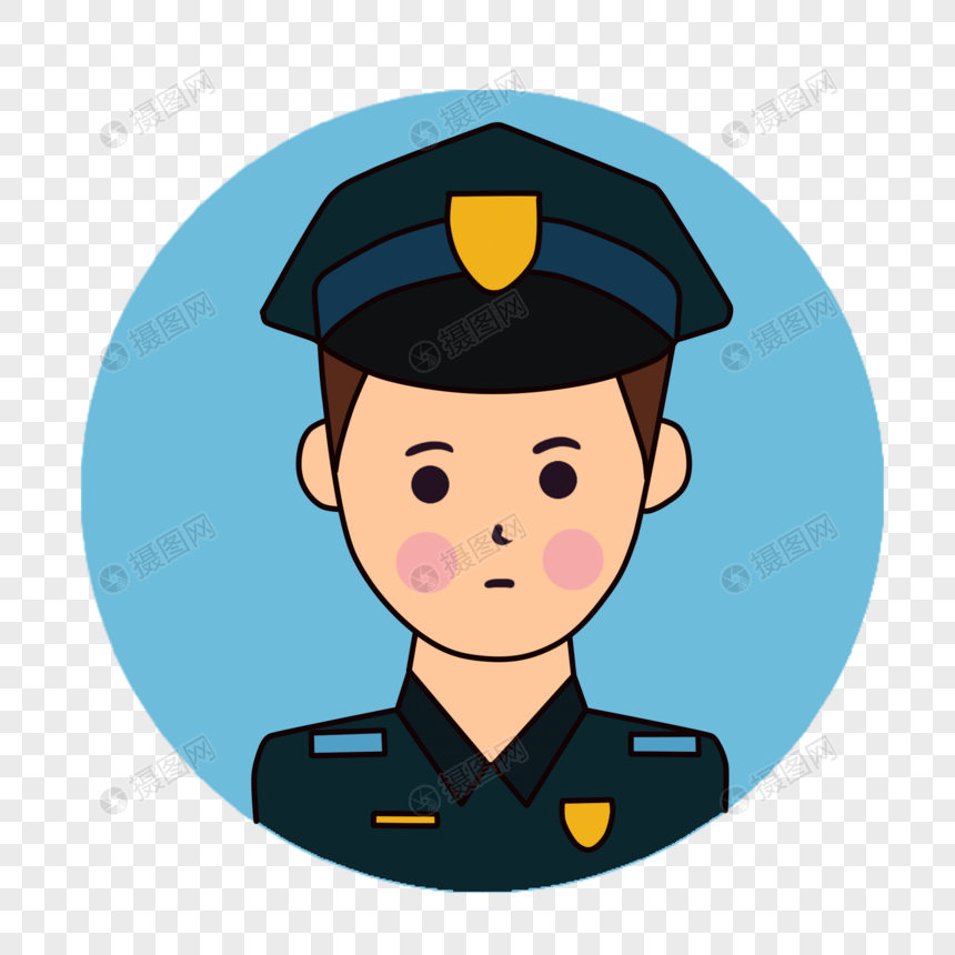 卡通警察头像