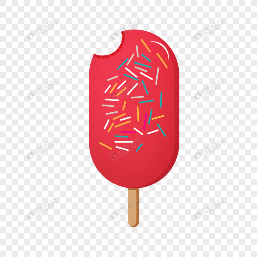 初夏雪糕冰淇淋甜品冰棍冰糕插画图片