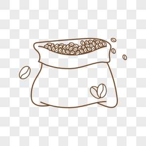 矢量咖啡豆矢量线稿高清图片