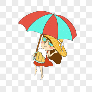 打伞的女孩少女高清图片素材