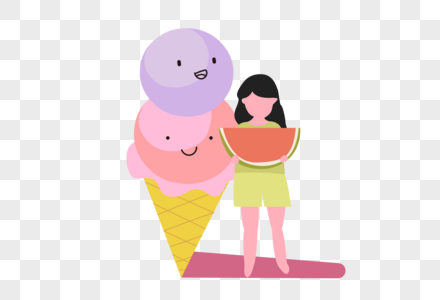 夏日美食冰淇淋元素图片