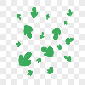绿色叶子漂浮素材图片