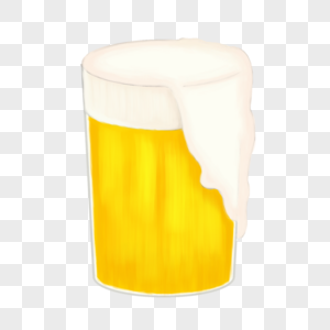 夏天啤酒金色啤酒泡高清图片
