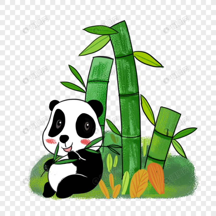 熊猫吃竹子