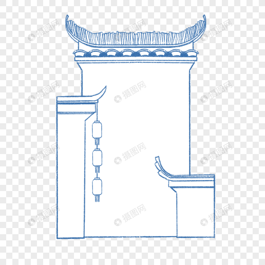 徽派建筑边框