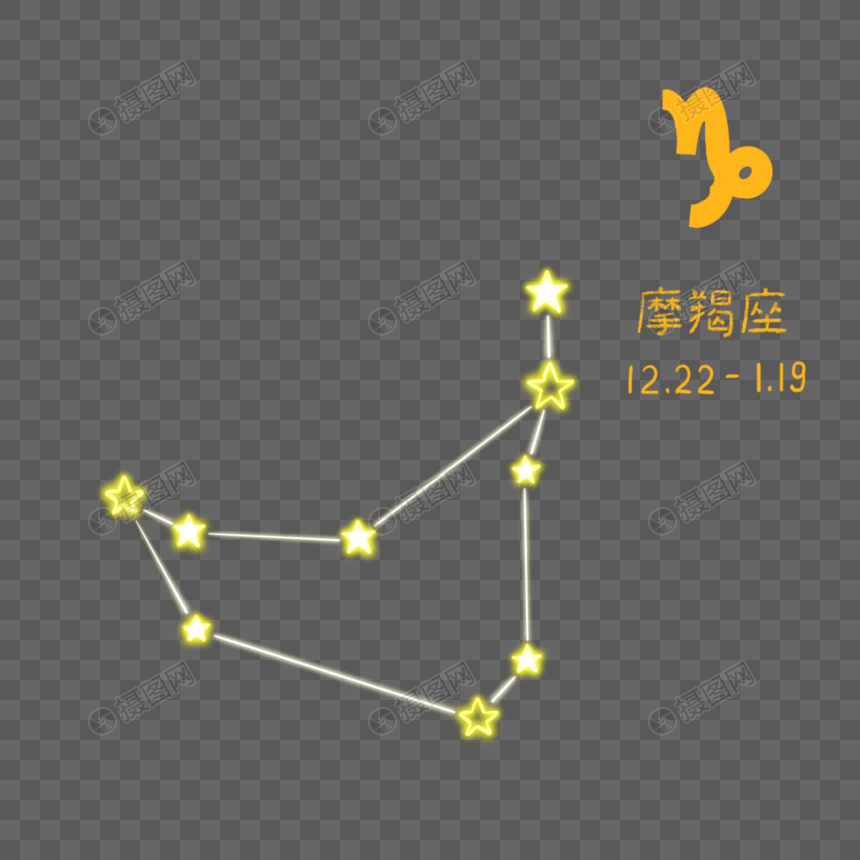 摩羯座连线图