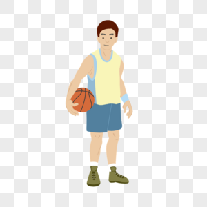 抱着篮球的少年图片