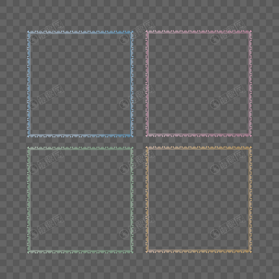 彩色窄边框合集图片
