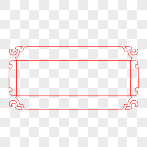 红色雕花装饰边框图片