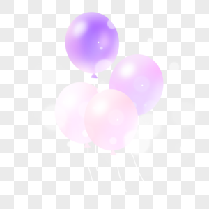 浪漫紫色气球高清图片