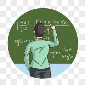 教师节上课的数学老师数学公式高清图片素材